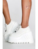 Белые кроссовки на высокой платформе Demonia (314066) - 3, 8