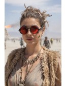 Футуристичні кіберпанк-окуляри X135 Red + чохол (905135) - 3, 8