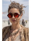 Футуристичні кіберпанк-окуляри X135 Red + чохол (905135) - цена, 4