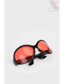 Жіночі овальні сонцезахисні окуляри з червоними лінзами X158 (905158) - материал, 6