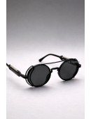 Мужские и женские имиджевые круглые очки с пружинами + чехол (905134) - foto