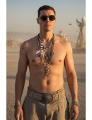 Мужские круглые черные очки от солнца X1342 + чехол (905134-2) - цена, 4