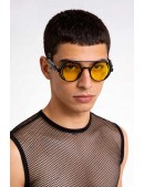 Чоловічі та жіночі окуляри Cyberpunk Futuristic Yellow + чохол (905168) - цена, 4