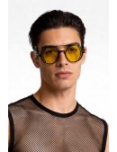 Чоловічі та жіночі окуляри Cyberpunk Futuristic Yellow + чохол (905168) - foto