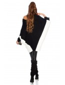 Черное платье-свитер на одно плечо KC1267 (111267) - 4, 10