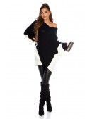 Черное платье-свитер на одно плечо KC1267 (111267) - материал, 6