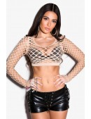 Топ-сетка телесного цвета KC2213 (102213) - foto