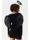 Крылья ангела черные Cosplay Couture (60 см) (420042) - оригинальная одежда, 2