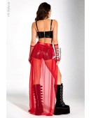Long Red Train Overskirt X228 (107228) - цена, 4