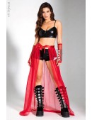 Long Red Train Overskirt X228 (107228) - foto