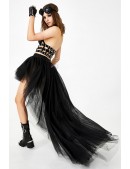 Фестивальная черная юбка-шлейф X7212 (107212) - оригинальная одежда, 2