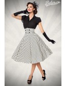 Винтажная широкая юбка с высоким поясом (107132) - цена, 4
