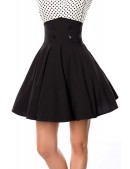 Черная юбка клеш с высоким поясом (107134) - оригинальная одежда, 2