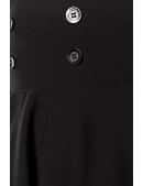 Черная юбка клеш с высоким поясом (107134) - 3, 8