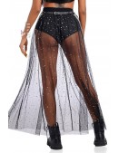 Прозрачная фестивальная юбка с шортами (107199) - 3, 8