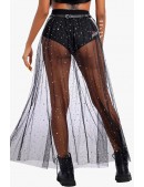 Sheer Rave Festival Skirt with Shorts (107199) - материал, 6