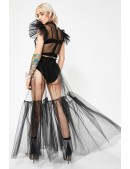 Прозрачная длинная юбка в фестивальном стиле (107215) - оригинальная одежда, 2