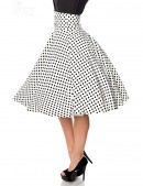 Винтажная широкая юбка с высоким поясом (107132) - материал, 6