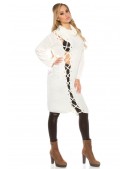 Белое платье-свитер KC5366 (105366) - цена, 4