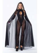 Длинная прозрачная мантия с капюшоном X019