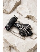 Men's and Women's Leather Bracelet with Chains and Ring