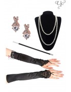 Аксессуары Гэтсби: перчатки, бусы, серьги, мундштук