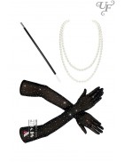 Набор аксессуаров Гэтсби (перчатки, бусы, мундштук)