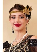 Золотистая повязка Gatsby с цепочками 