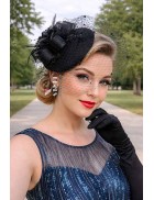 UF-Vintage Party Veil Hat 