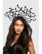 Корона со змеями на обруче Black/Silver