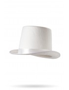 Белая шляпа-цилиндр M1039