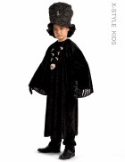 Детский черный балахон с широким рукавом