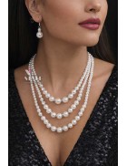 UF-Vintage Pearl Necklace and Earrings