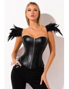 Black Leather Corset X1170