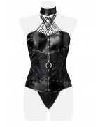 Корсет з ремінцями та чокером Grey Velvet