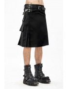 Черный килт с навесными карманами