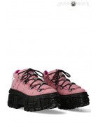 NOBUK ROSA Nubuck Platform Sneakers