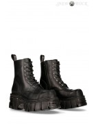 Черные кожаные ботинки на платформе New Rock