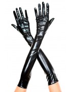 Длинные блестящие перчатки CC1129 Black