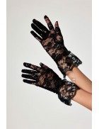 Ажурные черные перчатки A1178