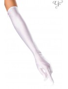 Довгі атласні рукавички - білі