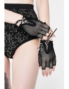 Сетчатые перчатки без пальцев Dance Rave