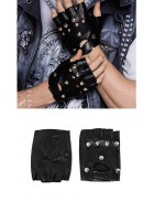 Мужские кожаные перчатки без пальцев XT184