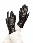 Зимние кожаные перчатки с мехом XA1134