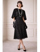 Вечірня сукня з шаллю, паєтками та бахромою