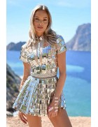 Зеркальное боди и юбочка ALEXX