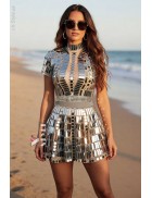 Дзеркальне боді зі спідничкою ALEXX