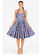 Вінтажна літня сукня з корсетом і квітковим візерунком