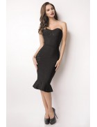 Бандажное черное платье XC5315 