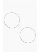 Серебристые серьги-кольца (9 см)